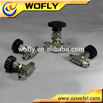 China Manufacture PTFE seal stainless steel needle valve 1/4